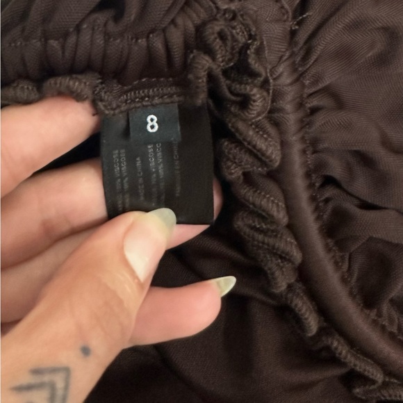 PROENZA SCHOULER Cutout Ruched Jersey Maxi Dress in Dark Brown - Picture 16 of 16